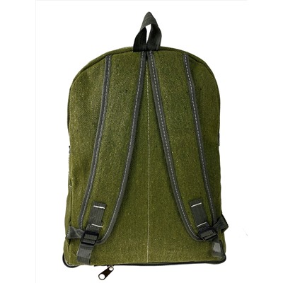 Мужской рюкзак из брезента, цвет зеленый