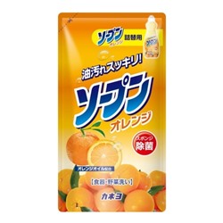 Жидкость для мытья посуды «Kaneyo - Сладкий апельсин» 500 мл (мягкая упаковка)