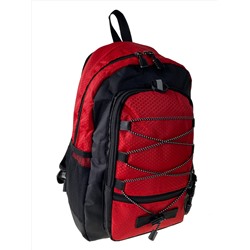 Молодежный рюкзак из текстиля, цвет красный с черным