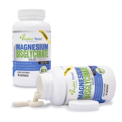 Magnesium Bisglycinate 200mg (1 капсула) Vitalite Now, США капсулы 90