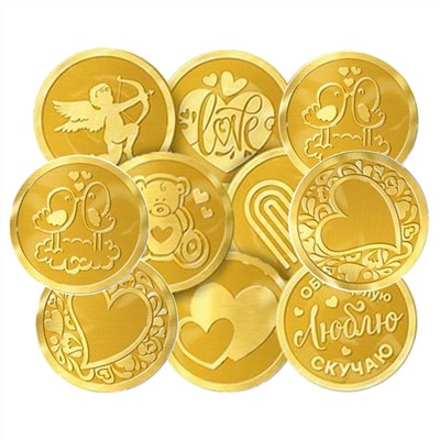 Шоколадная монета Новогодняя Любовь