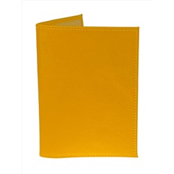 Обложка для паспорта из натуральной кожи, цвет желтый