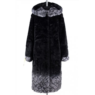 02-1254 Пальто шуба искусственная женская SALE Искусственный мех черный