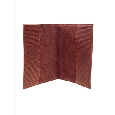 Обложка для паспорта из натуральной кожи, цвет коричневый