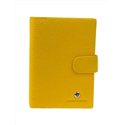 Обложка для паспорта и автодокуметов из натуральной кожи, цвет желтый