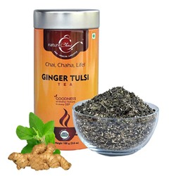 Индийский чай в Жестяной банке Ginger Tulsi tea, 100g