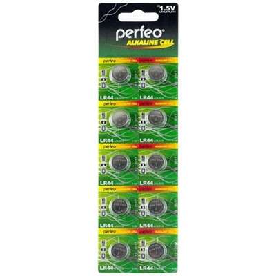 Элемент питания  AG13 PERFEO LR44 (A76) 10BL  Alkaline Cel Perfeo {Китай}