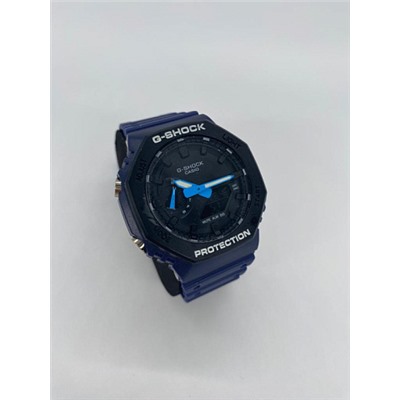 Наручные часы G-Shock Casio синие с черным циферблатом и голубой стрелкой