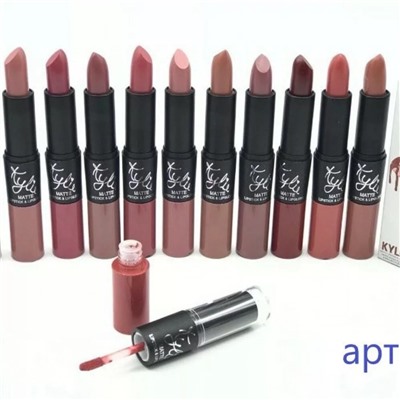 Помада-блеск матовая KYLIE Matte Lipstick Lipgloss 2в1