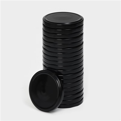 Крышка для консервирования Komfi, ТО-82 мм, металл, цвет черный, упаковка 20 шт  цена за 20 шт