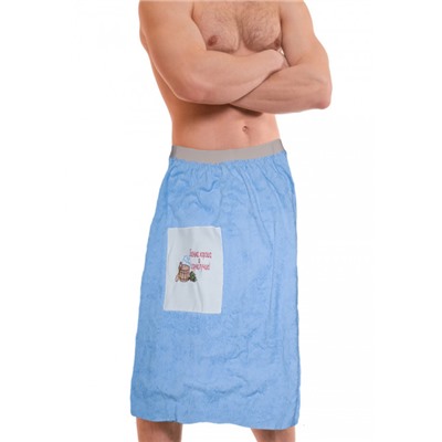 Набор полотенце для сауны мужское, 75х180см., СММ-1 цвета в ассортименте