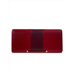 Женский кошелёк с фермуаром из искусственной кожи, цвет бордовый