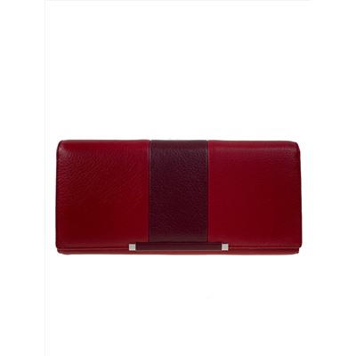 Женский кошелёк с фермуаром из искусственной кожи, цвет бордовый