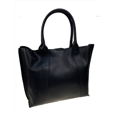 Женская сумка шоппер из натуральной кожи, цвет черный