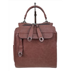 Женская сумка -рюкзак из искусственной кожи, цвет пудра
