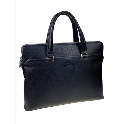 Мужская сумка-портфель из натуральной кожи, цвет чёрный