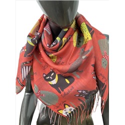 Легкий платок-шарф с принтом, цвет мультицвет