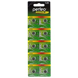 Элемент питания  AG 1 PERFEO LR621 (364A) 10BL Alkaline Cel Perfeo {Китай}