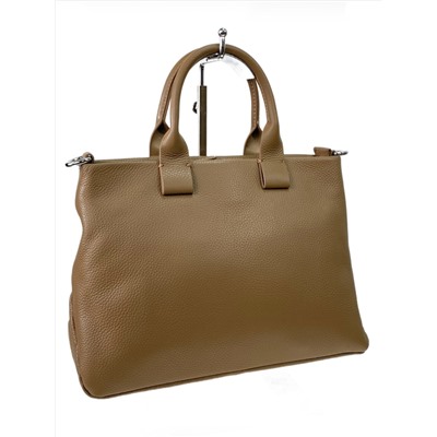 Женская сумка из натуральной кожи, цвет светло коричневый