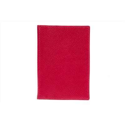 Обложка на паспорт из натуральной кожи, цвет малиновый