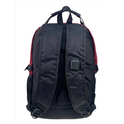 Мужской рюкзак из текстиля ,цвет черный/красный