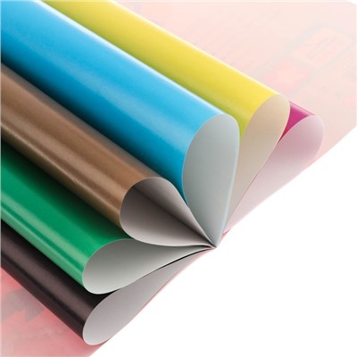 Бумага цветная односторонняя А4, 8 листов, 8 цветов "Девочка аниме" мелованная бумага, плотность 60 г/м2