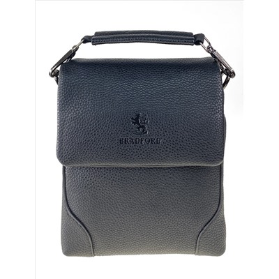 Небольшая сумка-планшет для мужчин из фактурной натуральной кожи, чёрный цвет