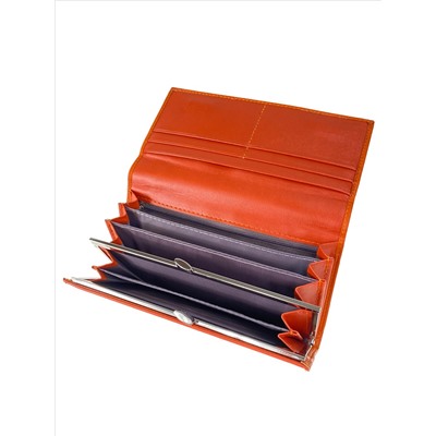 Женское портмоне из искусственной кожи, цвет оранжевый