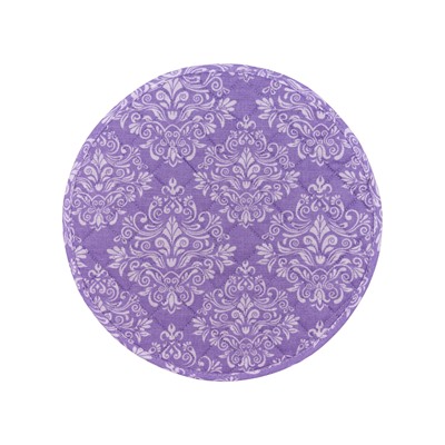 Подушка на табурет Arabesque, поролон, орнамент, фиолетовый