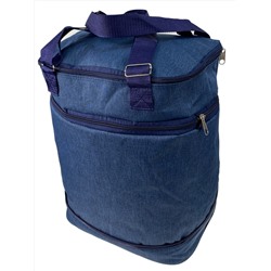 Дорожная сумка - трансформер на колесах из текстиля, цвет синий