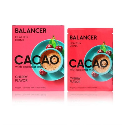 Гринвей Какао Balancer Cacao на кокосовом молоке со вкусом «Вишня», 5 шт