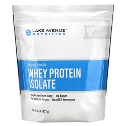 Whey Protein, Изолят кремовая ваниль, 907 г (28 порций) Lake Avenue Nutrition, США 907г.
