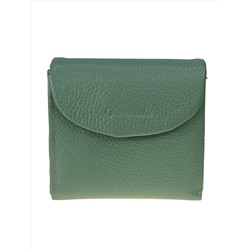 Женское портмоне из натуральной кожи, цвет светло зеленый