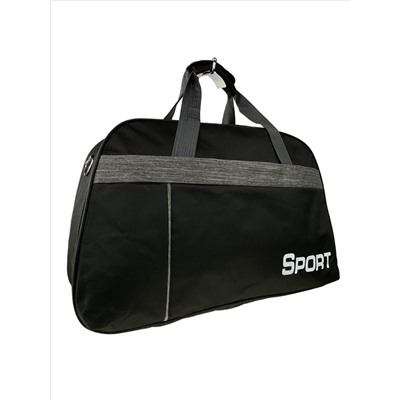 Текстильная дорожная сумка, цвет черный с серым