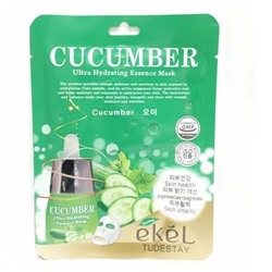 Маски для лица Тканевая С Огурцами EKEL CUCUMBER