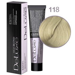 Краска-уход для волос 118 Пепельно-жемчужный блондин ультра DeLuxe High Blond ESTEL 60 мл