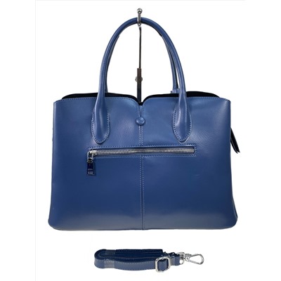 Женская сумка из натуральной кожи, цвет ярко синий