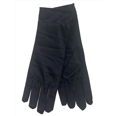 Элегантные атласные женские перчатки, цвет черный