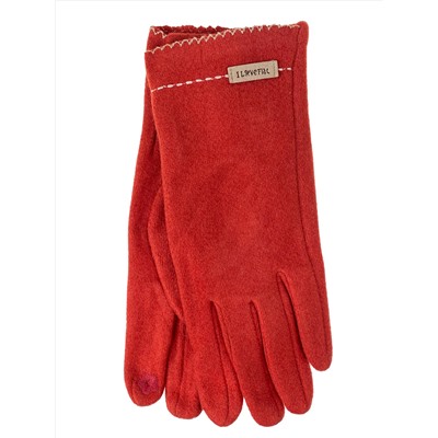 Женские демисезонные кашемировые перчатки, цвет красный