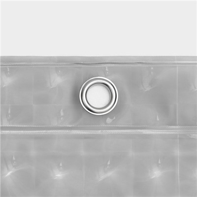 Штора для ванной SAVANNA «Квадраты», 180×180 см, PEVA, цвет серый
