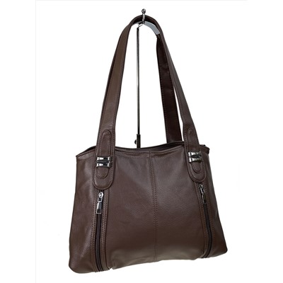 Женская сумка из искусственной кожи цвет бежево коричневый