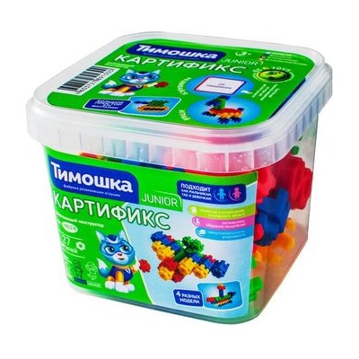 Конструктор Тимошка JUNIOR 27 дет. Картификс (в контейнере, от 3 лет) M024, (ИП Гусельников Т.А.)