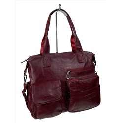 Женская сумка из искусственной кожи цвет бордовый