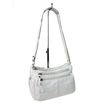 Женская классическа сумка из искусственной кожи, цвет белый