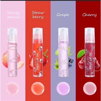 Глянцевый блеск для губ FRUIT LIP OIL Dragon Ranee Набор 4 шт