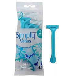 Станки для бритья Gillette Simply Venus 4шт ( 2 лезвия)