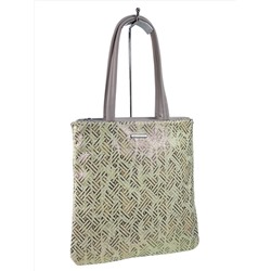Женская сумка шоппер из текстиля и искусственной кожи, цвет мультицвет