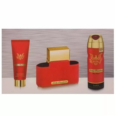 Lady President For Women 80 ml + Дезодорант 200 ml + Лосьон Для Душа 100 ml