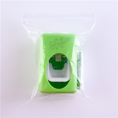 Выдавливатель для зубной пасты механический «Листья», зеленый