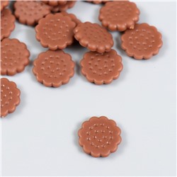 Декор для творчества PVC "Шоколадная печенька" набор 20 шт 1,5х1,5х0,3 см